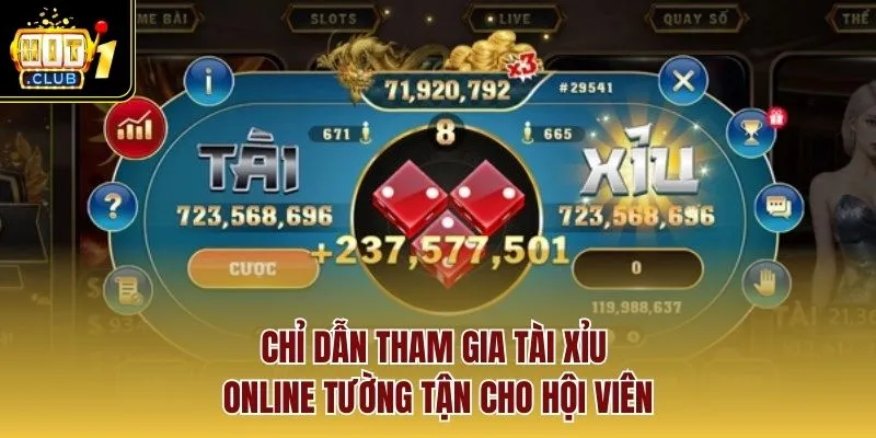 Chỉ dẫn tham gia tài xỉu online tường tận cho hội viên